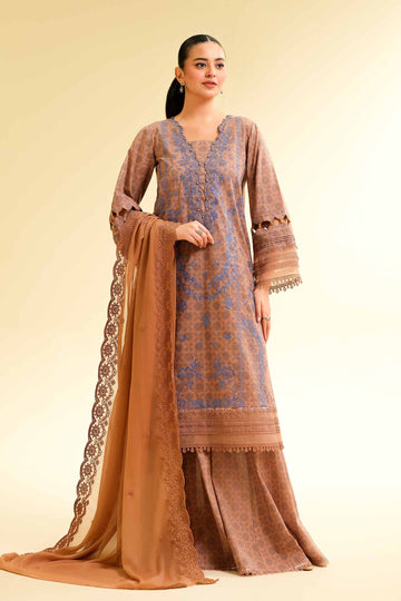 Nishat Linen 3 Piece - Printed Embroidered Suit - 42501282 Online Shopping